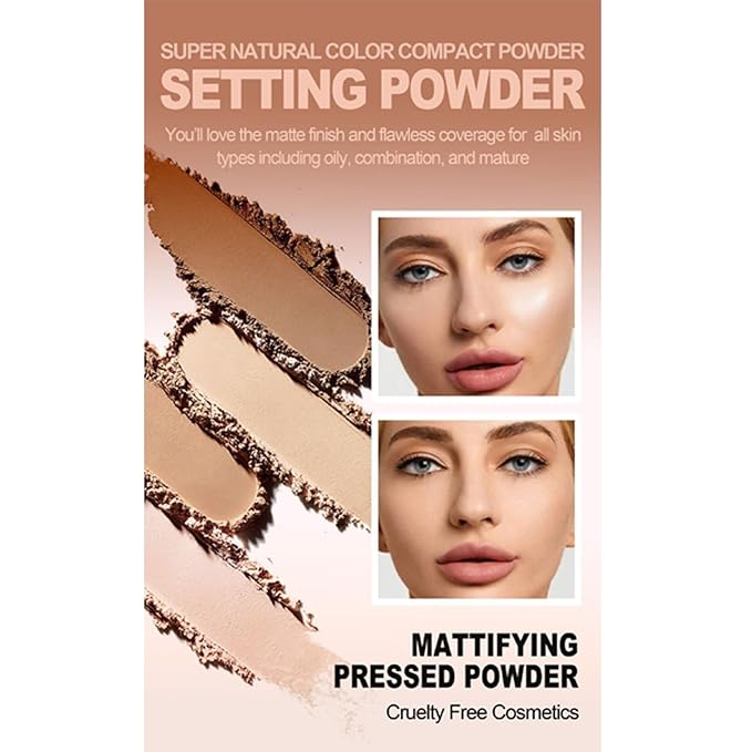 Pressed Face Powder Makeup Mineral Foundation Finishing Powder Pressed Finishing and Setting Powder Loose Setting Powder Makeup #07