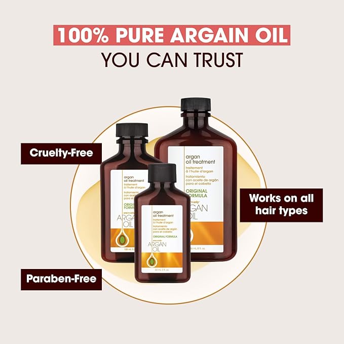 One 'n Only Argan Oil Hair Treatment - Hair Oil Smoothes and Strengthens Dry Damaged Hair, Eliminates Frizz, Creates Brilliant Shines, Non-Greasy Formula, 3.4 Fl. Oz
