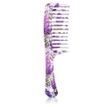 Wide Tooth Comb,Effortless Tangle Removal for Curly, Wet, Long Hair Wet,Cute Aesthetic Design for Women Men and Girls (Purple-03)