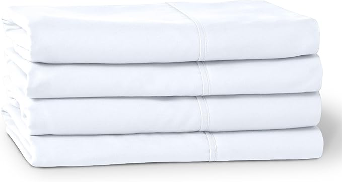 Bare Home Microfiber Bulk Pillow Cases - King Set of 4 - Cooling Pillowcases - Double Brushed - White Pillowcases 4 Pack - Easy Care (King - 4 Pack, White)