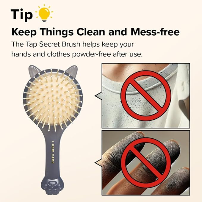 I DEW CARE Biotin Clarifying Dry Shampoo - Tap Secret Dark Brown Refill | Strengthening & Volumizing, Powder Type, Refillable, Travel size, Non-aerosol, Korean Ginseng, Gifts For Women, 0.28 Oz