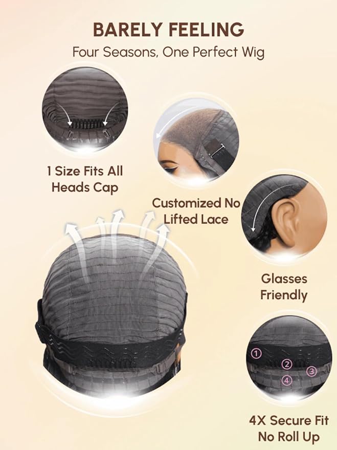KLAIYI Ombre Brown Body Wave Bye Bye Knots Glueless Wig Pre Cut 7x5 HD Lace Front Wigs Human Hair Chestnut Brown Loose Wave Pre Plucked Bleached Wear and Go Wig with Dark Roots 30S Ready to Go 16Inch