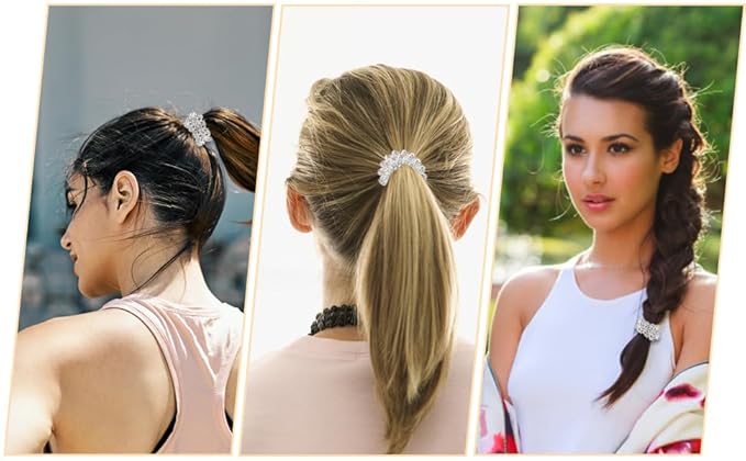 Upgraded Version Spiral Hair ties for Women, No Crease Clear Coil Hair Ties Spiral Ponytail Holders Scrunchies, Hair Coils/Phone Cord Hair Ties for Thin Hair/Soft Elastic. (8,Transparent)