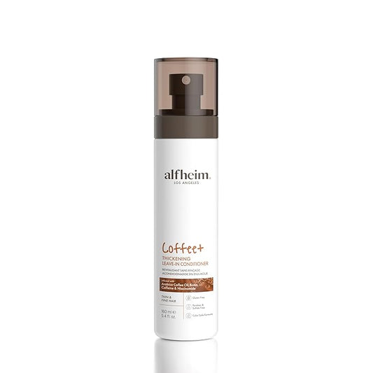 ALFHEIM Coffee+ Thickening Leave-In Conditioner | Biotin & Caffeine for Hair Growth & Strength | Lightweight, Nourishing & Volumizing Spray | Sulfate-Free, Paraben-Free | 5.4 oz