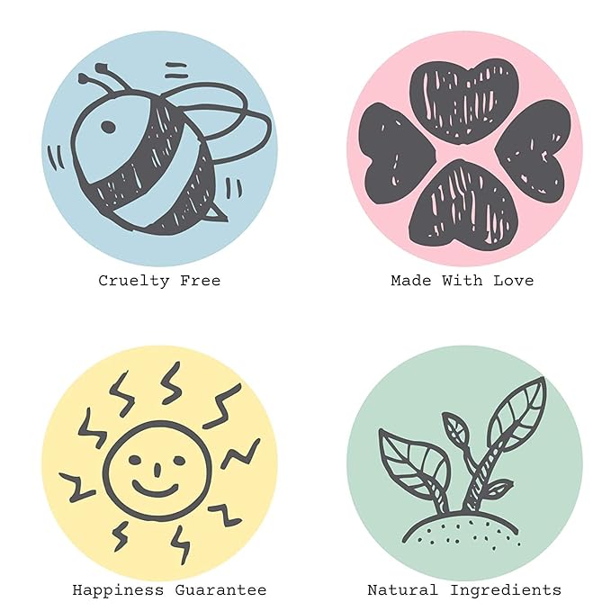 Bella & Bear Tropical Travel Pack, Self Care Kit, Includes Cruelty Free Shampoo, Conditioner, Body Scrub, Face Mask,1oz, Pack of 4