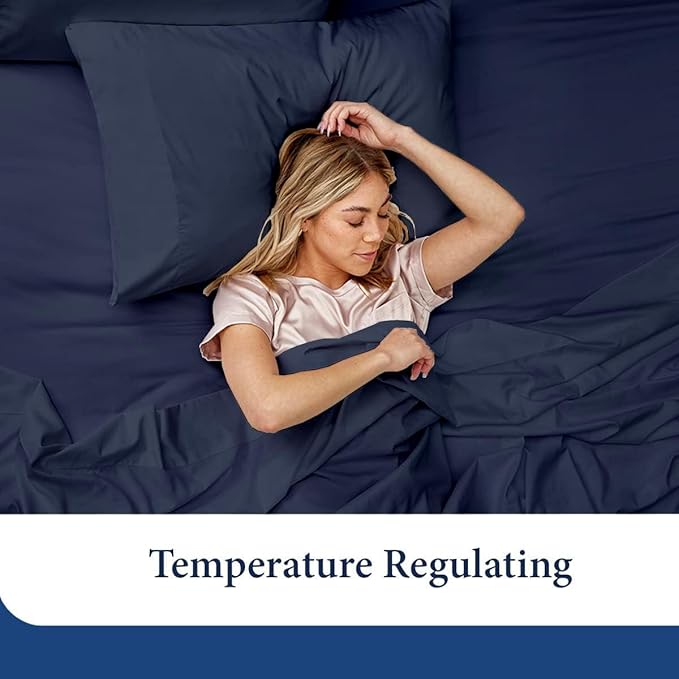 SKY BEDDINGS Queen Pillowcase Set of 2 - Soft Brushed Microfiber Pillow Cases with Envelope Clouser - Wrinkle-Free, Fade-Resistant Pillow Covers - 20 x 30 Inches, Navy Blue