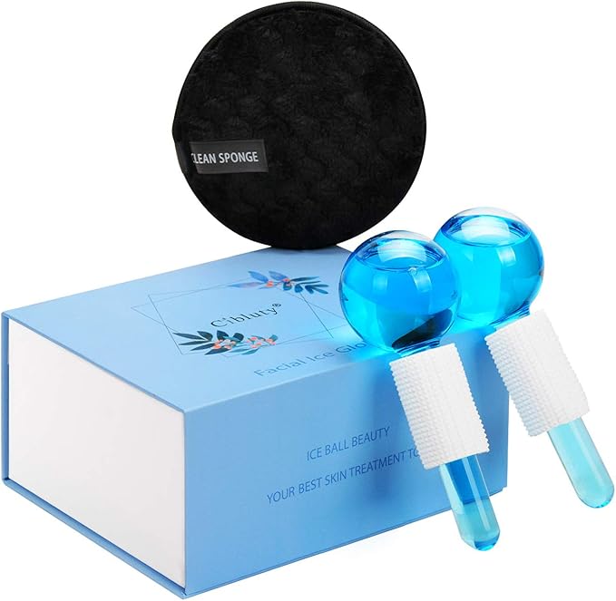 ICE Globes for Facial, 2 PCS Facial Globes for Massage Tool, Facial Roller Cold Skin Massagers, Tighten Skin, Reduce Puffiness and Dark Circles, Enhance Circulation