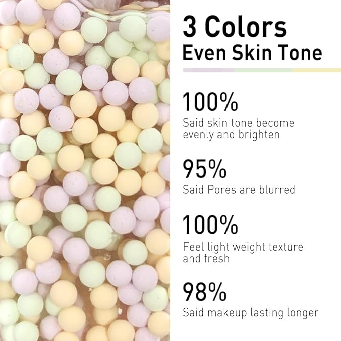 CATKIN Skin Tone Corrector Makeup Primer, Isolation Cream, 3 IN 1 Skin Tone Correcting, 73% Moisturizing Essence, Oil Control Primer For Flawless & Poreless Face Makeup Base Oil Free Formula