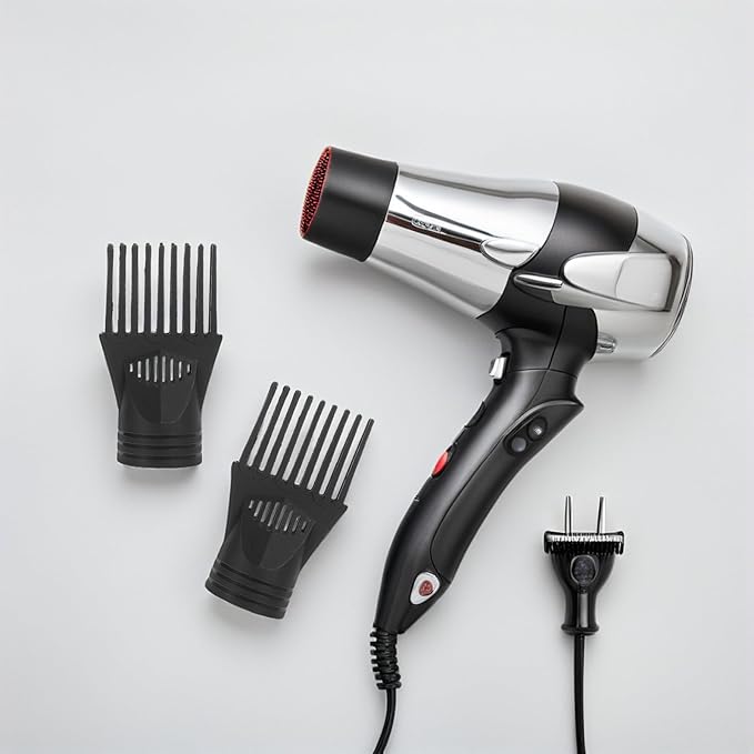 3pcs Hair Dryer Concentrator Attachment - Salon Plastic Blow Dryer Comb Nozzle Replacement - Black Hair Styling Blower Comb Nozzle
