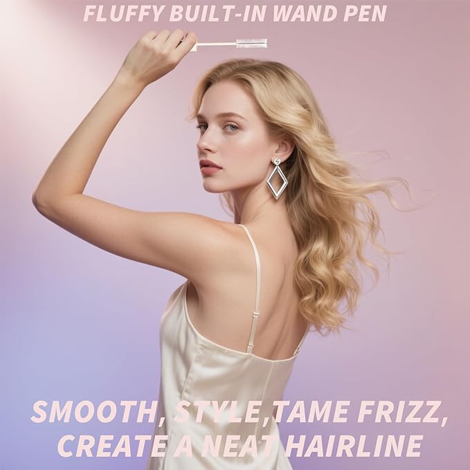 Hair Styling Cream, Desert Botanical 3-In-1 Styling Cream & Taming Wand - Smooth Frizz, Tame Flyaways, Style Edges, Versatile & Portable, for Styling Natural Beautiful Hair Radiant - 0.6 oz