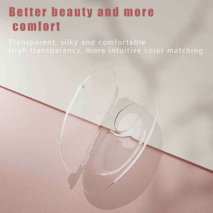 Color Palette can be 180 Degrees fold to Receive Liquid Base Makeup Color Palette Transparent Acrylic Powder Chassis Palette Nail Eyeshadow Eyelash Professional Makeup Color Palette
