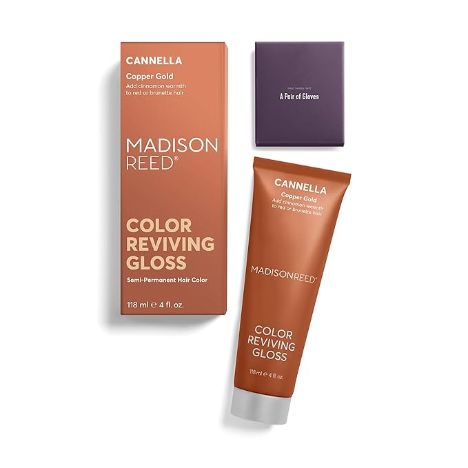 Madison Reed Color Reviving Gloss, Cannella - Copper, Semi-Permanent Hair Dye, Enhances Hair Color & Corrects Tone, Adds Brilliant Shine, Keratin & Argan Oil, 4 Fl Oz (118 mL)