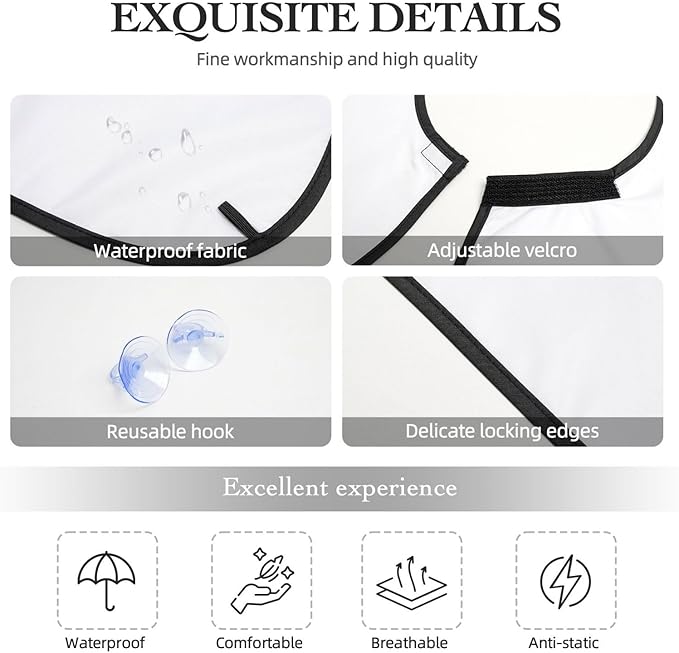 Beard Hair Catcher for Men, Waterproof Shaving Bib Apron Non-Stick, Trimming Tool for Dad Husband, Japan Lucky Cat Funny Fat Cats Pink Shave Bib