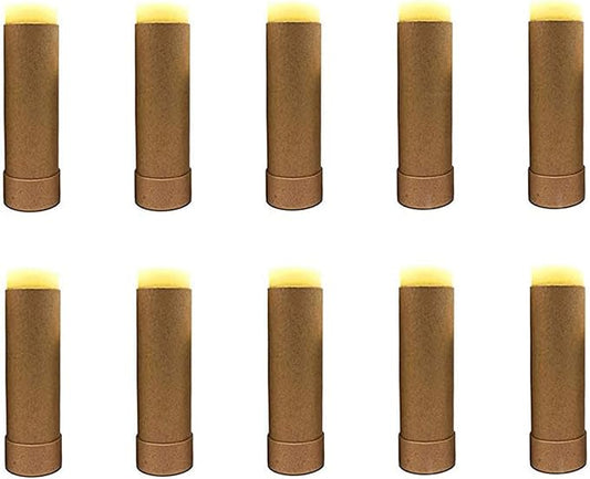 10 Pcs 2 Oz Paperboard Lip Balm Tubes Cardboard Tubes Empty DIY Lipstick Tube Refillable Lip Gloss Container Solid Perfume Tubes 60g Chapstick Container for Cosmetic Samples Deodorant(Brown)
