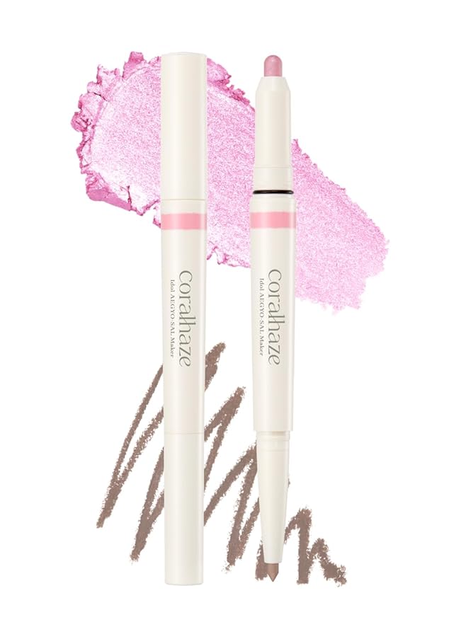 CORALHAZE Idol AEGYO-SAL Maker 04 Ice Berry, 2-in-1 Under-Eye Highlighter and Contour Liner for Bright, Voluminous Eyes, Long-Lasting, Smudge-Proof Shimmer Stick with Natural Glow, Korean Beauty