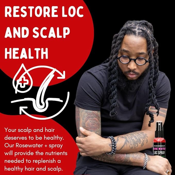 Hibiscus and Aloe Vera Hair Growth Spray for Dreadlocks and Loose Hairstyles Hair Care Treatment – Hydrate Dry Damaged Hair