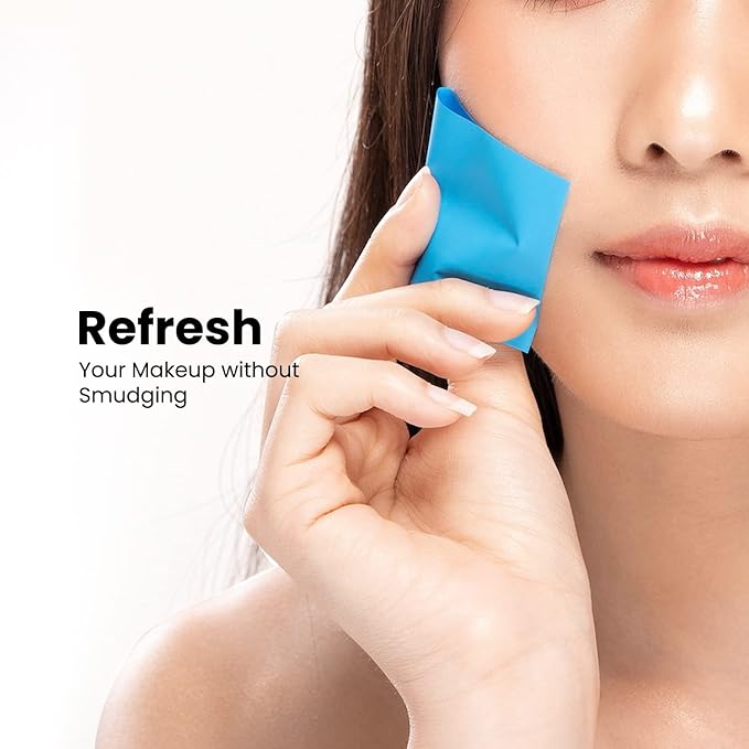 ROSELYNBOUTIQUE Oil Blotting Sheets for Face - Organic Premium Flexible Silky Blotting Sheets Instant Oil-Absorbing Remove Excess Oil & Shine Oil Control Films (50)