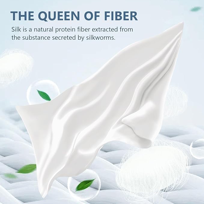 Silk Pillow Cases Queen Size 100% Mulberry Silk Pillowcase for Hair and Skin 22 Momme Both Side Grade 6A Silk Cooling Soft Breathable 20 x 30 Inches with Hidden Zipper 1PC, White