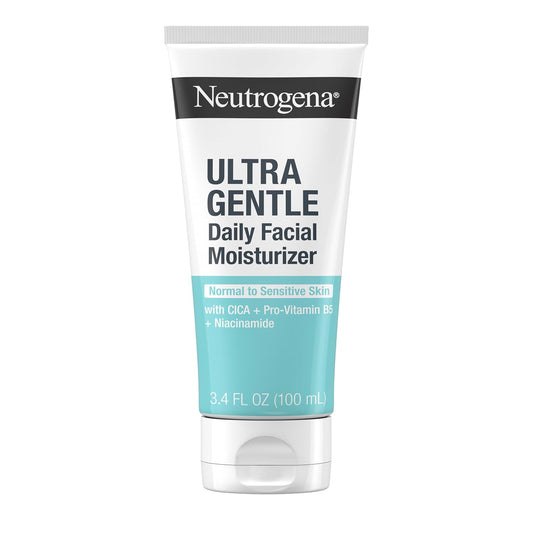 Neutrogena Fragrance Free Daily Facial Moisturizer, Face & Neck Moisturizer for Sensitive Skin with Vitamin B3, Pro-Vitamin B5 & Vitamin E Supports Skin's Dynamic Barrier, 3.4 fl. oz