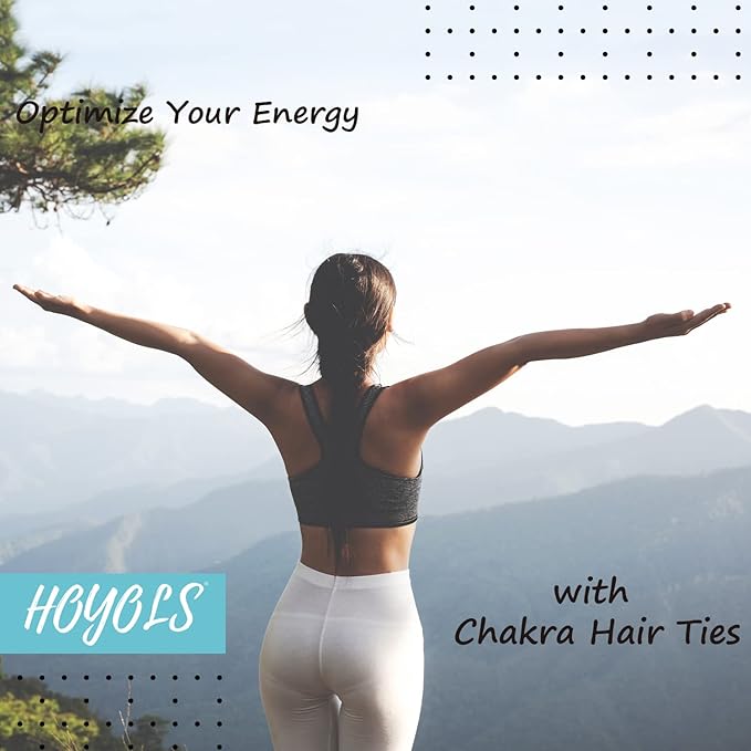 HOYOLS Hair Elastics Bands, No Metal Chakra Color Hair Ties Colored Ponytail Holder No Snag for Girls Women 2mm - 7 Hues 84 Count