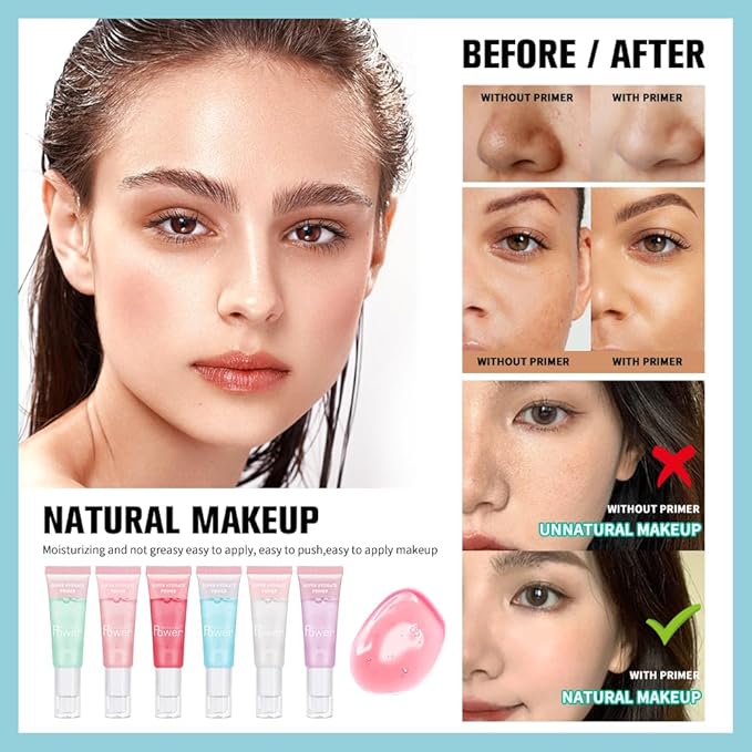 Super Hydrate Primer - Translucent Gel Formula for Long-lasting Makeup | Works on All Skin Types and Tones, Perfect Pre-makeup Primer (01 clear)