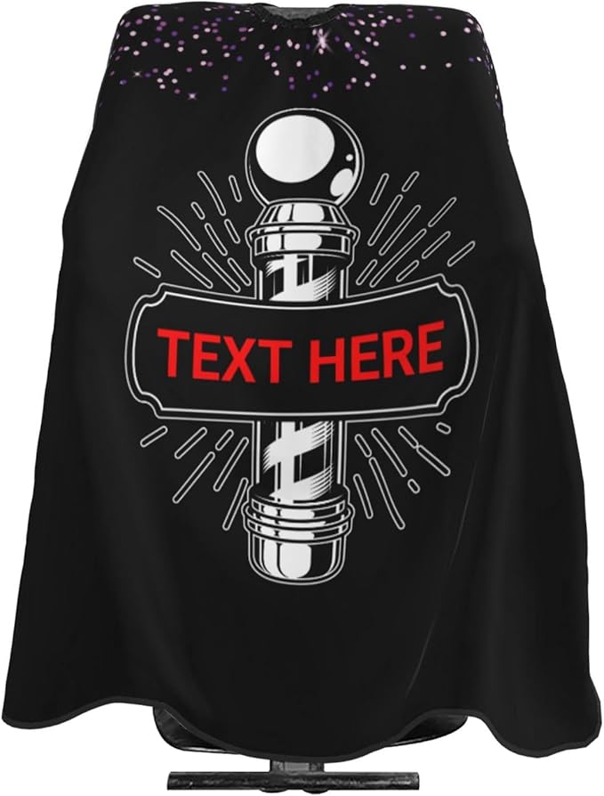 Custom Barber Cape for Men Personalized Professional Hair Cutting Cape with Text for Home Salon Barbershop