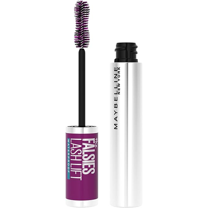 Maybelline The Falsies Lash Lift Waterproof Mascara Volumizing, Lengthening, Lifting, Curling, Multiplying, Eye Makeup, Very Black, 1 Count