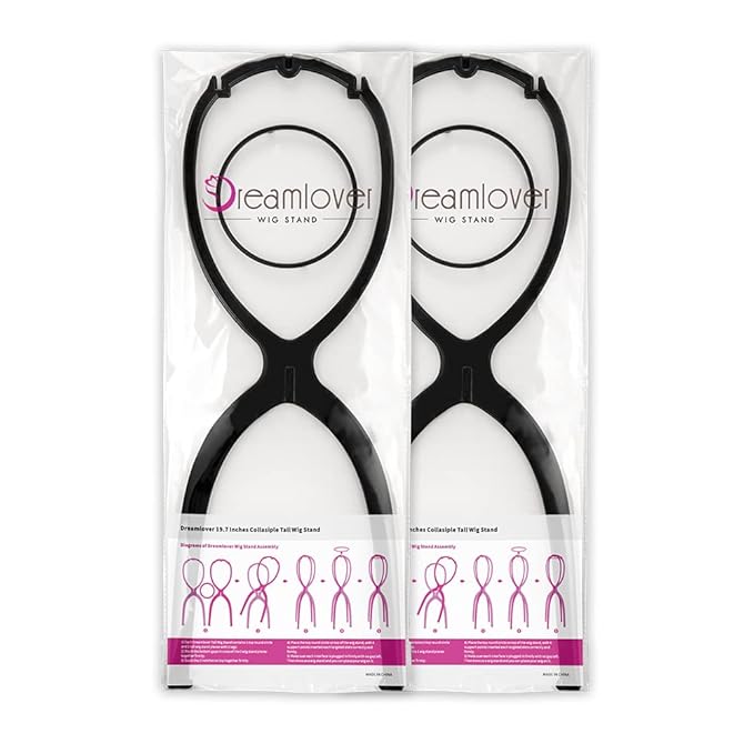 Dreamlover Wig Head Stand, Tall Stand for Long Wigs, 2 Packs
