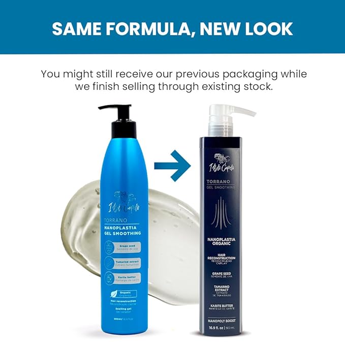 I Belli Capelli Torrano Gel Keratin Hair Treatment -Straightening in 1 Step, Formaldehyde Free-Nanoplastia Para Alisar Cabello, Keratina Organica Sin Formol Para Alisar el Pelo - Nano Keratin (500ml)