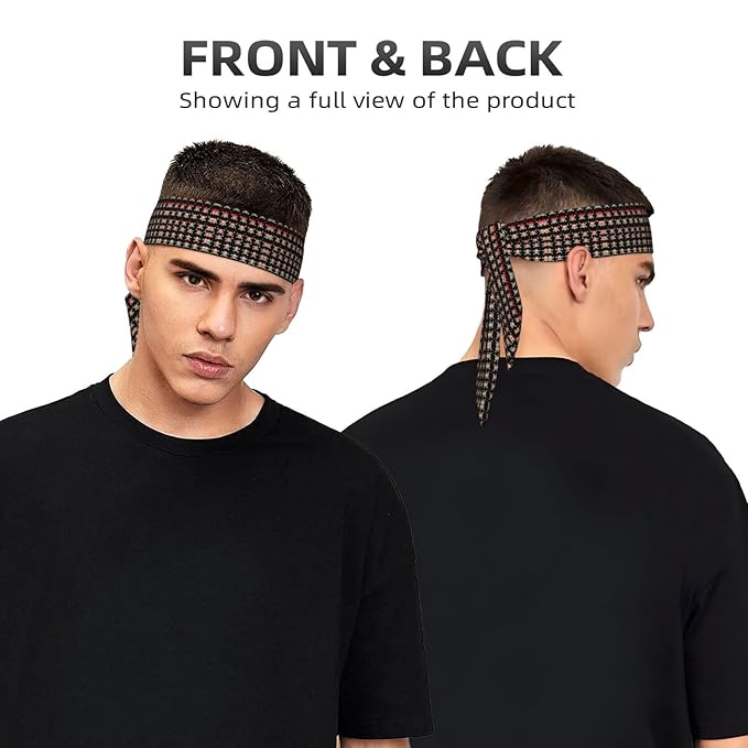 Men Women Beauty Skinny Sports Sweatbands Head Decor for Running Travel Shower, Elastic Multi Style Pirate Skulls Head Ribbon Headwear