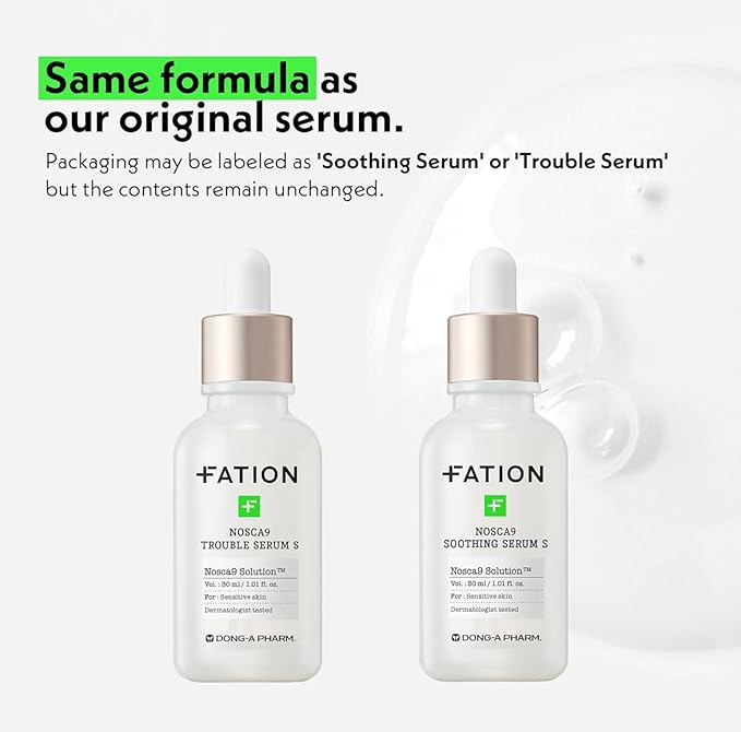 NOSCA9 Soothing Serum S - Rapid Hydrating Calming Serum with 5-Layer Ceramide Complex &Fresh Centella Asiatica, Advanced Barrier Repair for Sensitive Skin Korean Skin Care (1.01 Fl Oz (Pack of 1))