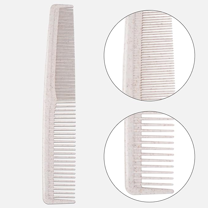 Hair Combs Bulk, Disposable Wheat Straw Combs Individually Wrapped Combs for Hotel, Travel, Airbnb, Charity, Church, Homeless (Pack of 100)