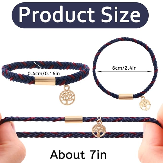 DIYDEC 10PCS Hair Ties Bracelet for Women 5 Styles Soft Braided Boho Hair Bands Elastic No Damage Hair Ties for Girls thick Thin Long Curly Hair Accessories(Blue and red)