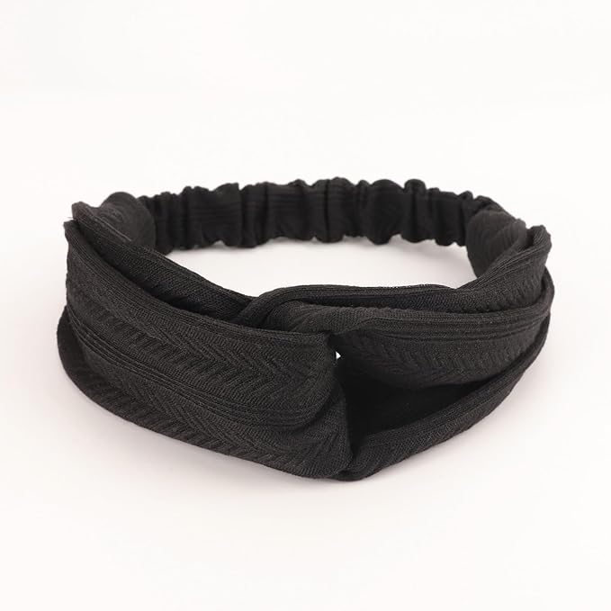 Elastic Knotted Headbands for Women Cloth Head Hair Bands for Women's Hair Non Slip Boho Wrap Twisted Hair Accessories