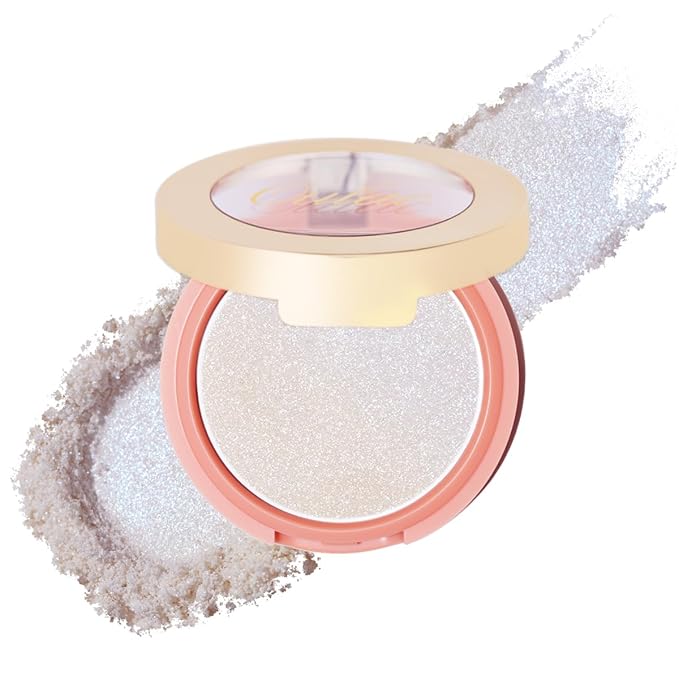 Oulac Luminisers Blush Face & Eyeshadow 2 in 1 Glow,Brighten Skin As Highlighter Makeup, Shimmer Blusher,Buildable and Vegan Cosmetics,4.8g F14 Blue Moon