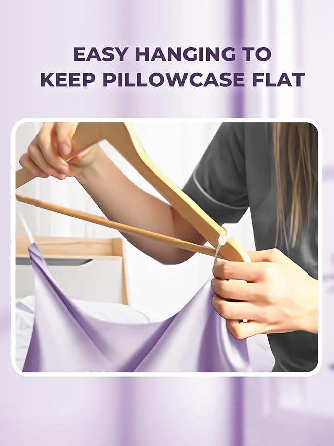Mulberry Silk Pillowcase for Hair and Skin, SGMSILK 22 Momme Natural Silk Pillow Cases with Zipper, 6A Soft and Smooth Single Sided Pure Silk Pillow Cover (Light Purple, Queen 20"x30")