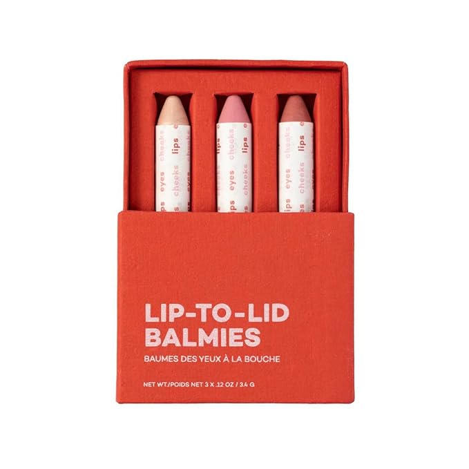 Axiology Multi Stick Crayons For Eyes, Lips, Cheeks Balmies Trio Gift Set Creamy Buildable Lightweight Moisturizing Blush Face Sticks Contour & Highlight All Day Wear Face Makeup (Cotton Candy Skies)