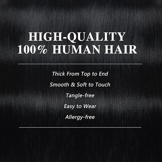 Yaki Straight Clip in Hair Extensions Real Human Hair 2 Pack 240g Full Max Seamless Clip ins for Women 15A Remy Human Hair Clip in Extensions with 16Pcs PU Thin Weft 18inch Natural Black