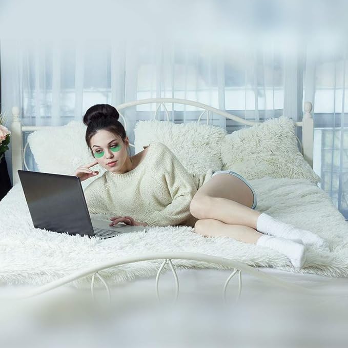 Seaweed Under Eye Masks, Moisturizing, Nourishing, Improving Dark Circles, Whitening, Wrinkles, Provides Protein, Vitamins, Collagen, Hyaluronic Acid, 30 Pairs