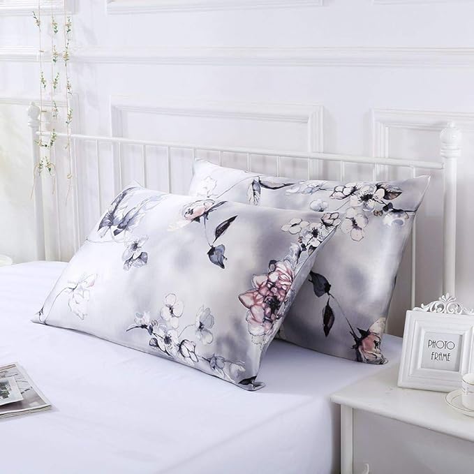 SLPBABY Silk Pillowcase for Hair and Skin with Hidden Zipper Print (Standard(20''x26''), Pattern30)