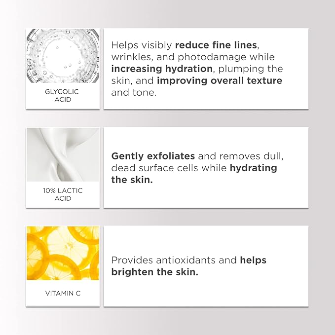 Glytone Rejuvenating Mask - 3% Pure Glycolic Acid, Lactic Acid, Vitamin C & Collagen - Purify & Exfoliate - For All Skin Types - Fragrance-Free - 3 fl. oz.