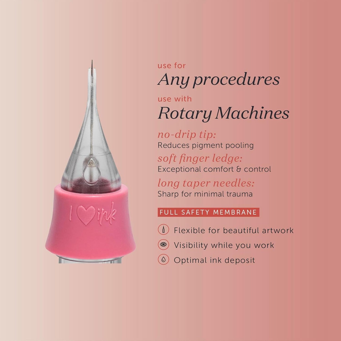 Tina Davies PIXL, 3RLLT for Eyebrows, Lips, Eyelids, and Areolas .25mm 3RL LT, Pack of 10