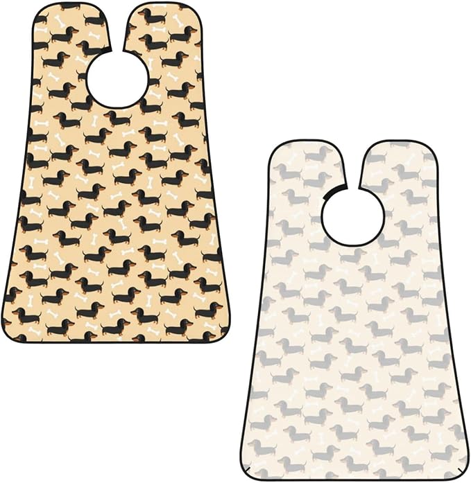 Waterproof Grooming Apron, Non-Stick Beard Bib with Suction Cups, for Wiener Dog Doxie Dachshund Weiner Dog Pet Dogs