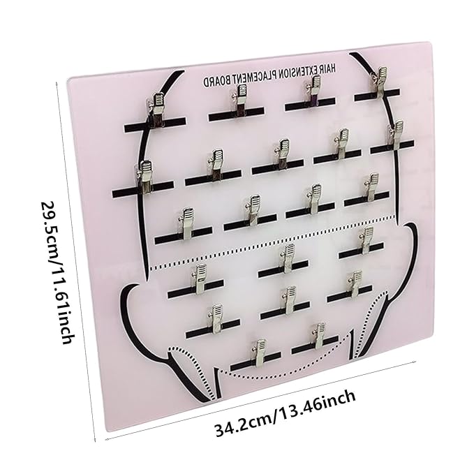 Extension Holder - Wig Sectioning Display Plates, Secure Clip Design, Clip-In Wig Grafting Plate, Time Saving Acrylic Hair Separator Board | Professional Grafting Plate for Hairpieces Home Salon Appl