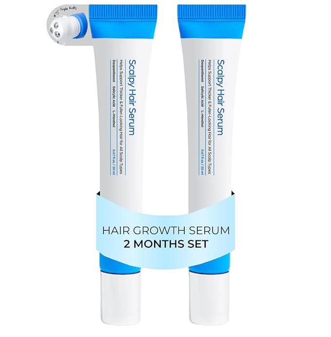 Scalpy Hair Growth Serum for Men & Women for Hair Loss & Regrowth | Scalp Treatment with Salicylic Acid, Menthol, Dexpanthenol | Non-Greasy, Lightweight (1.34 Fl Oz)