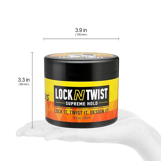 AllDay Locks Lock N Twist (10 oz) | Supreme Hold, No Frizz or Flaking | Hydrating, Nourishing Locking Gel | Grape & Avocado-Infused | Lock & Twist Braids, Locks, Twists, Cornrows | 10 oz