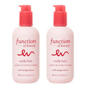 Function of Beauty Leave In Conditioner for Curly Hair, 7 oz Each (2-Pack) - Sulfate Free Conditioner with Mango Butter Hydrates, De-Frizzes and Defines Curls