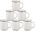 Ceramic Coffee Mug 12 oz Porcelain Coffee Mugs Set of 6 - Ceramic Coffee Cups with Handle and Speckled Patterns for Latte, Tea, Cocoa, Milk, Cappuccino, Microwave & Dishwasher Safe