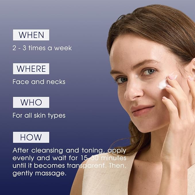 Pier Auge Facial Masks| Douce Aura Face Mask | Overnight Face Mask for Glass Glow Skin -Glowup & Hydrating, Firming and Moisturizing | PDRN Mask| No-Rinse Sleeping Mask 50ml,1.69 fl.oz