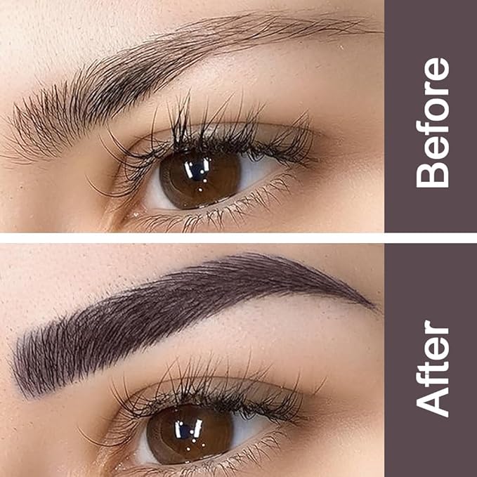 evpct 2-in-1 Tinted Brow Gel & Clear Brow Setting Glue Eyebrow Gel Kit - Strong Hold 24HR Waterproof Smudgeproof Eyebrow Makeup for Natural Soft Full Brows, Brows Enhancer Mascara Makeup - Dark Brown